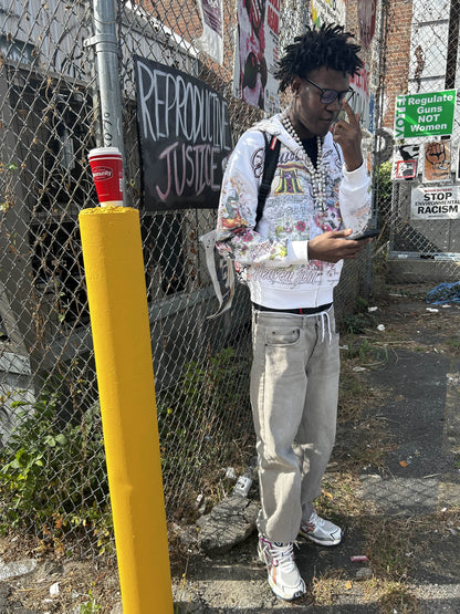 PEACE OF ART ZIP UP JACKET