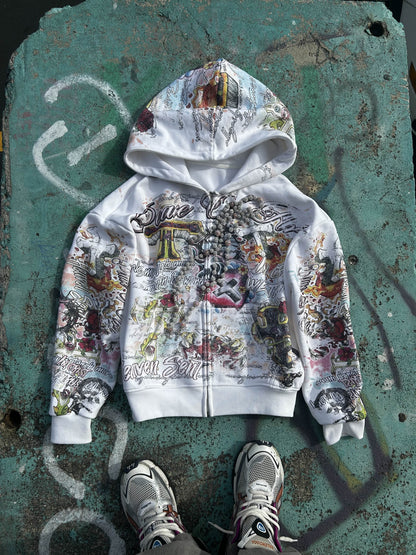 PEACE OF ART ZIP UP JACKET